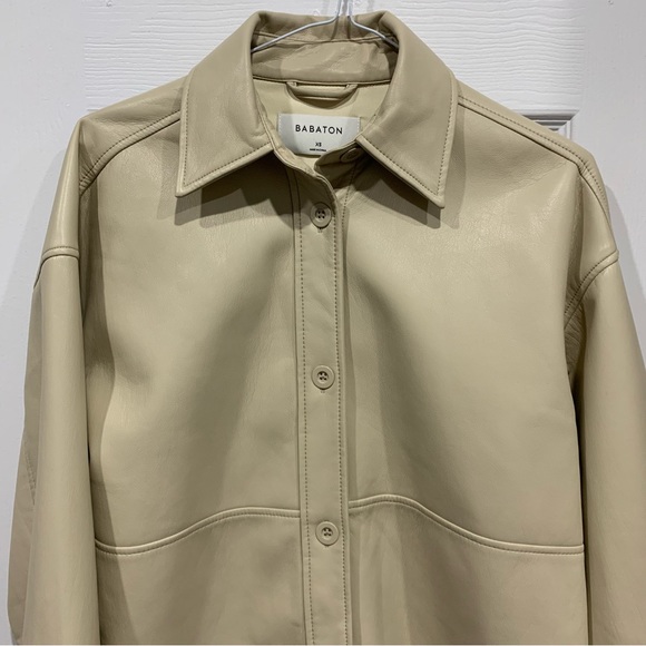 Babaton Pelli Hip Vegan Leather Shirt Jacket - Picture 6 of 15